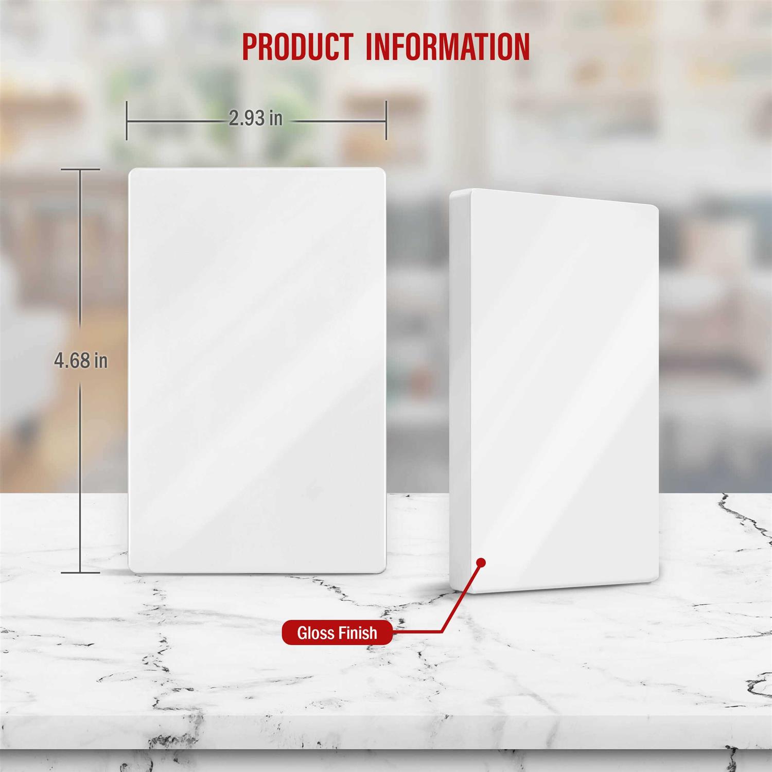 Enerlites Screwless Blank Wall Plate Child Safe Blank Device Outlet Cover - Image 3