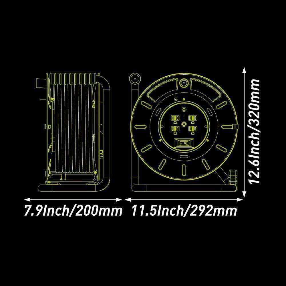 Masterplug 1 ft. L Metal Cord Reel - Image 5