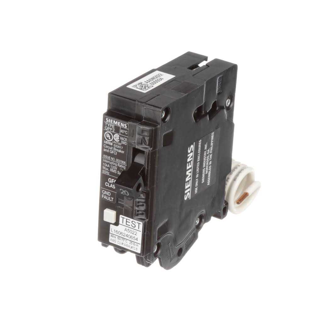 Siemens 20 Amp Single Pole Type QPF2 GFCI Circuit Breaker qf120ap - Image 3