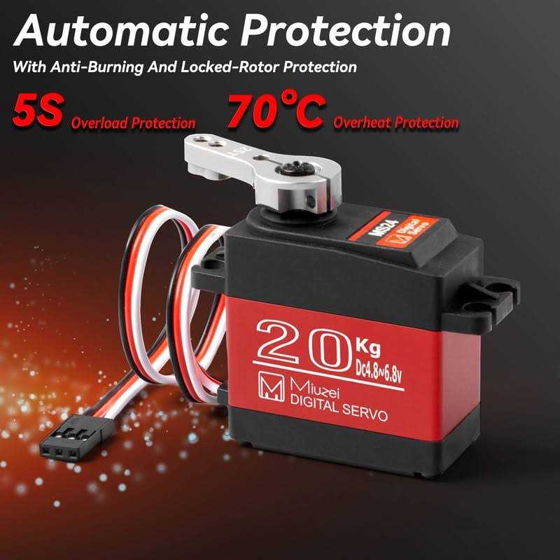 Miuzei 20kg Digital Servo Ds3218mg RC Servo Motor High Torque Servo Metal Gear Waterproof Servo for R/C Car Robot - Image 2