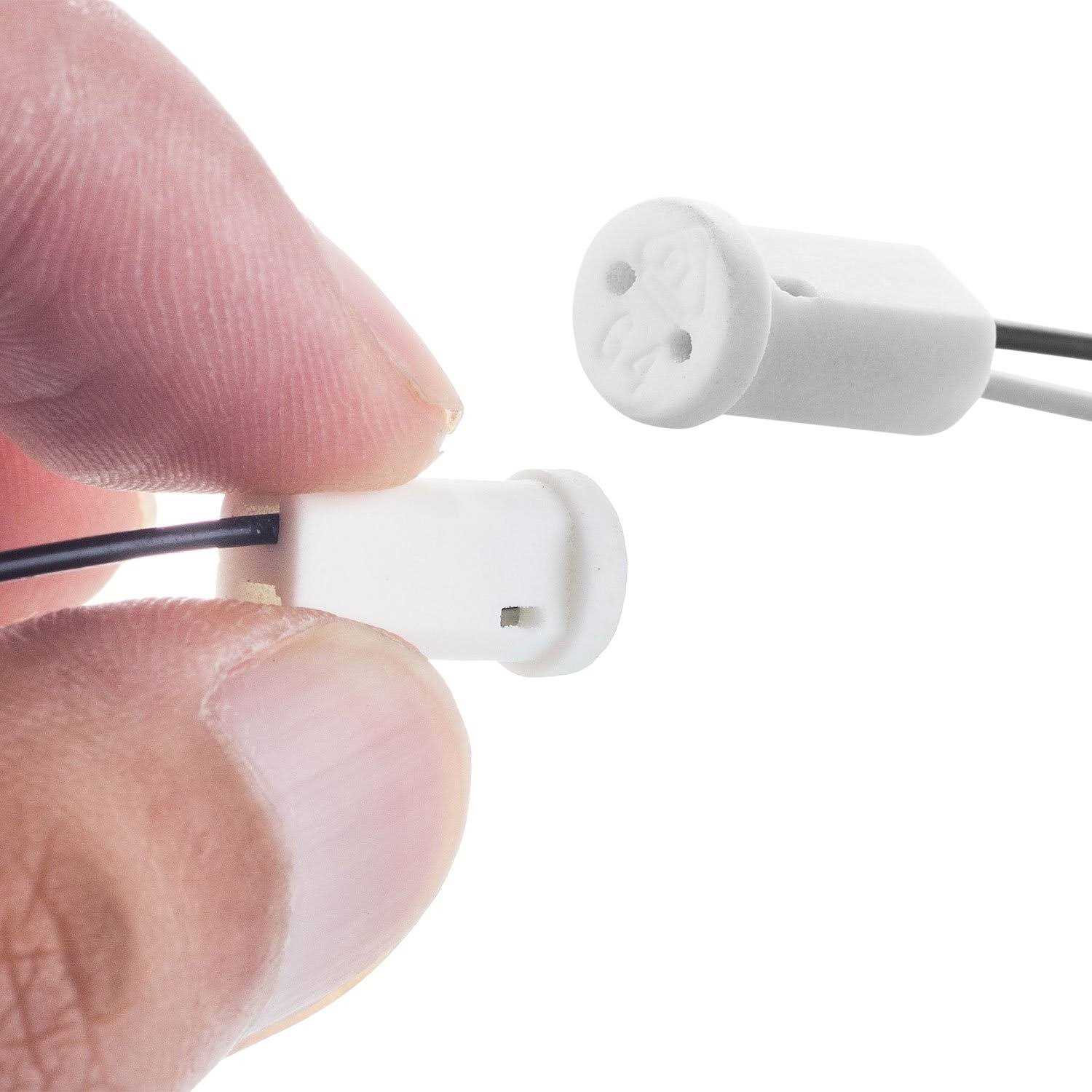 Rayhoo G4 LED Bulb Socket Halogen MR11 Base Ceremic Lamp Holder Socket - Image 5