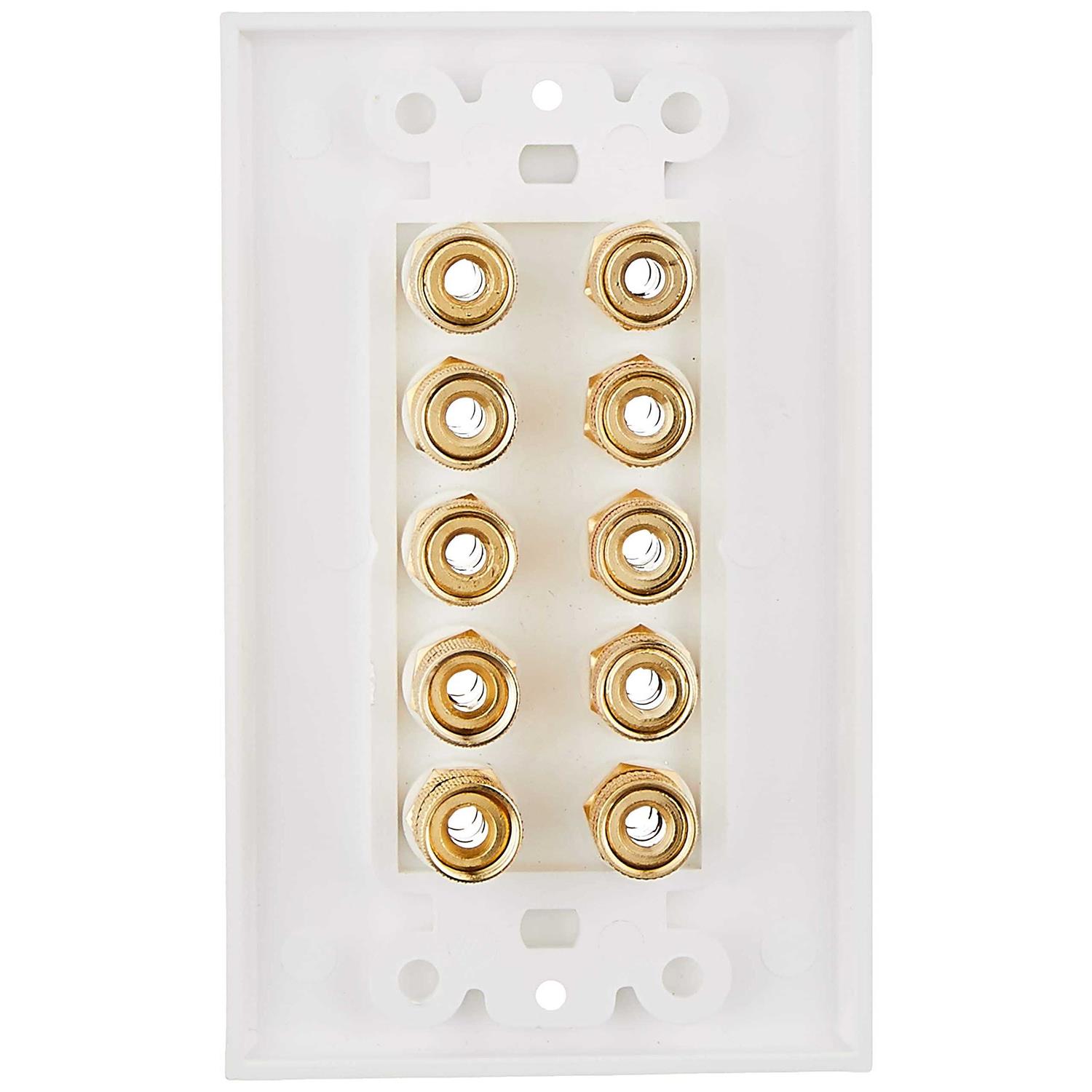 Monoprice Two-Piece Inset Wall Plate 5 Speakers 3539 - Image 3