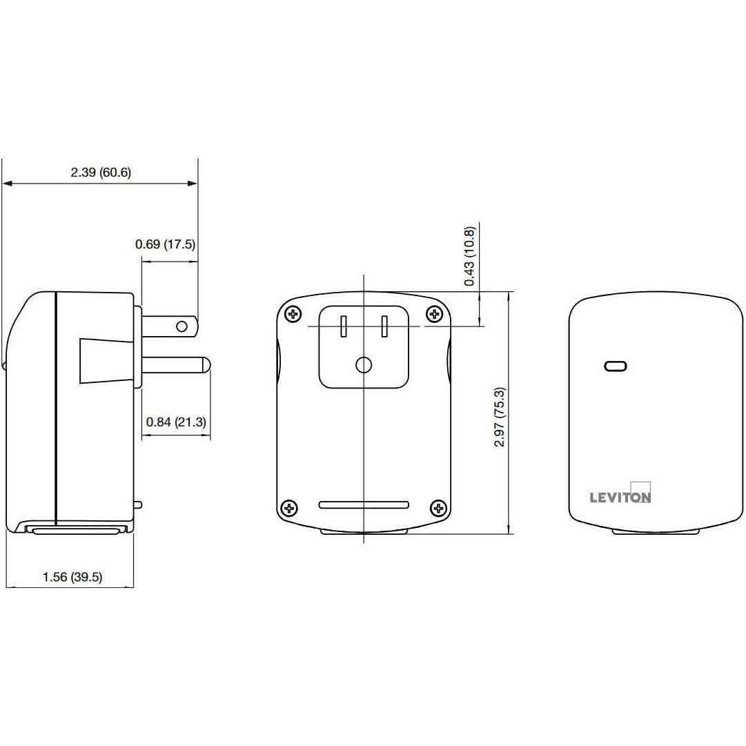 Leviton DZPA1-2BW Decora Smart Plug-In Outlet with Z-Wave Technology - Image 5