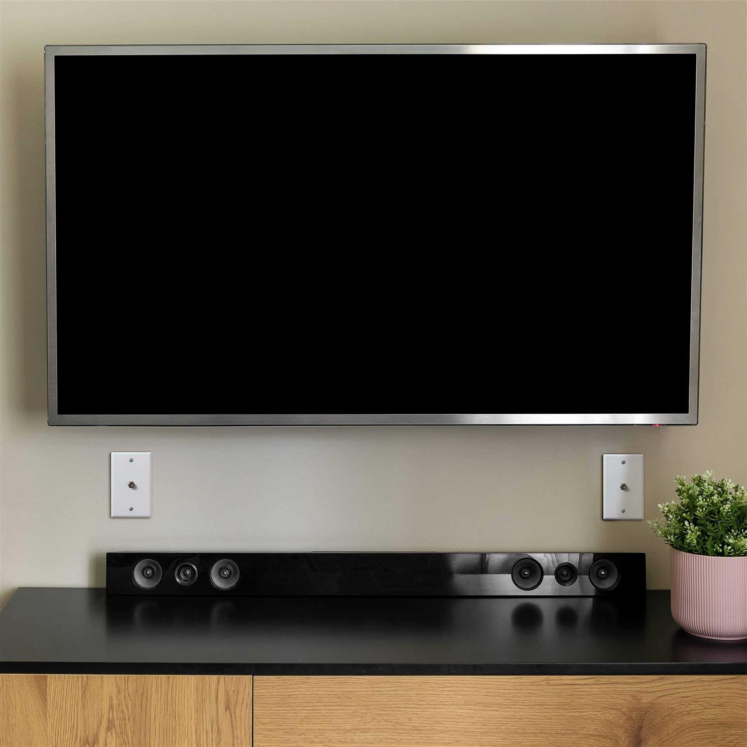 Newhouse Hardware White 1-Gang TV Cable Wall Plate - Image 5