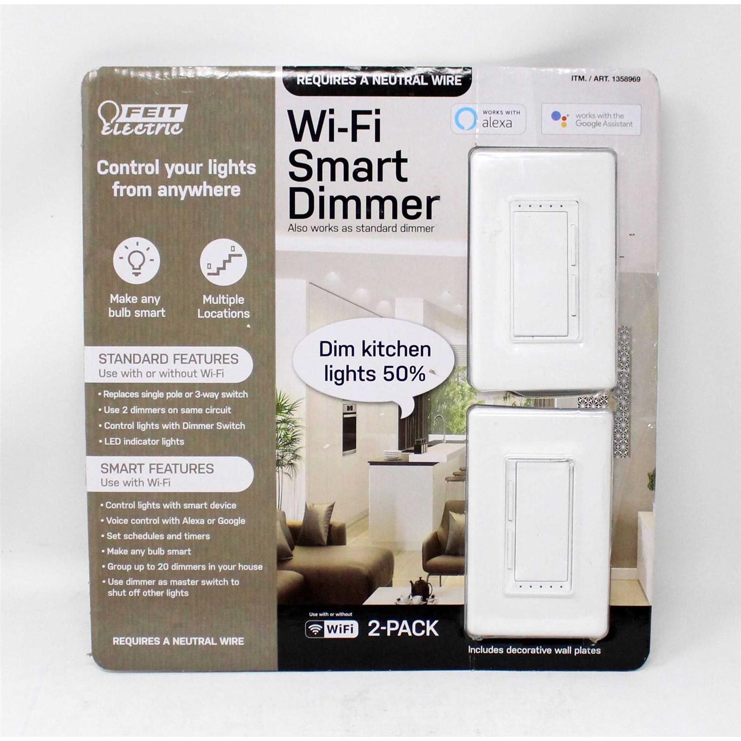 Feit Electric 3-Way Single Pole Switch Wi-Fi Smart Dimmer - Image 4