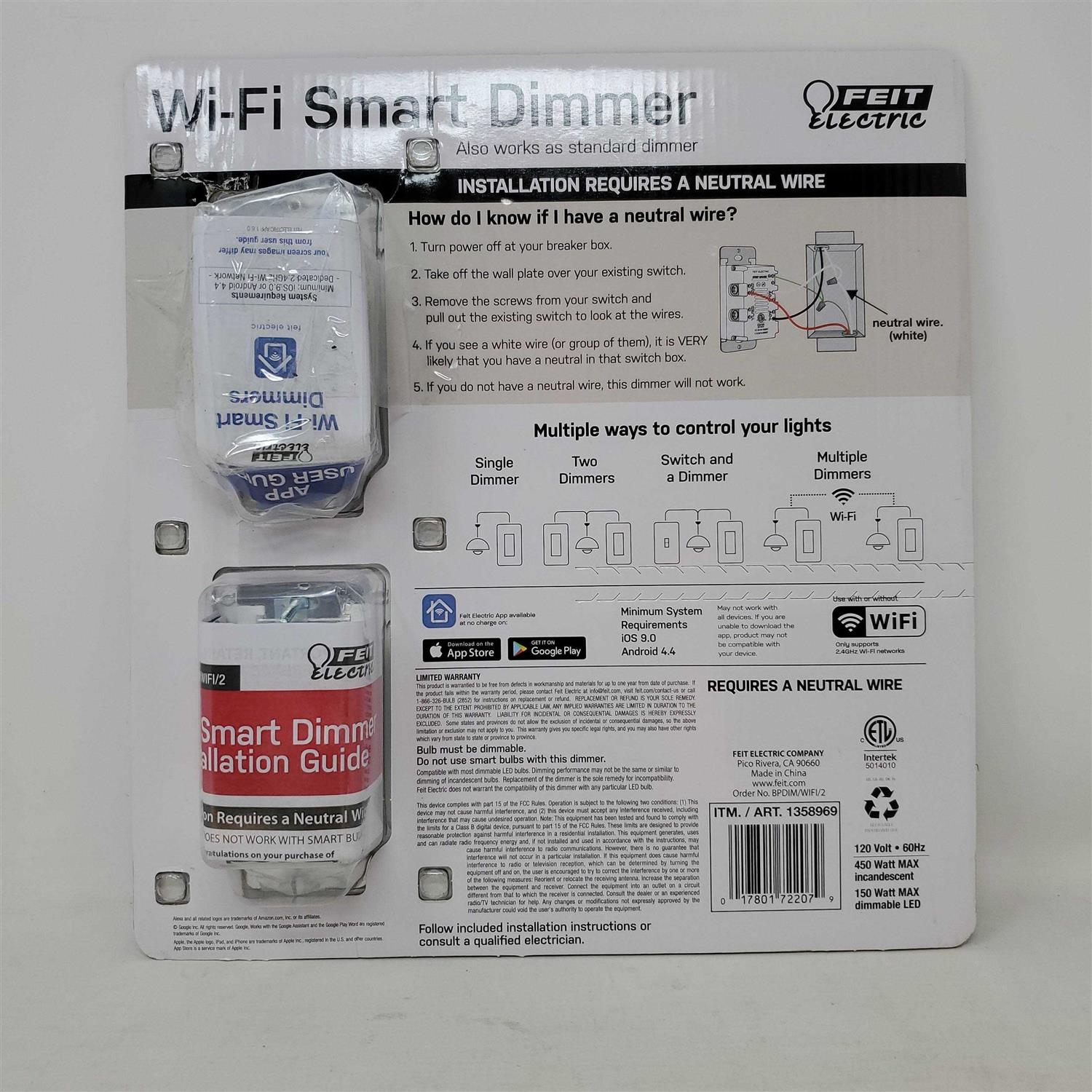 Feit Electric 3-Way Single Pole Switch Wi-Fi Smart Dimmer - Image 5