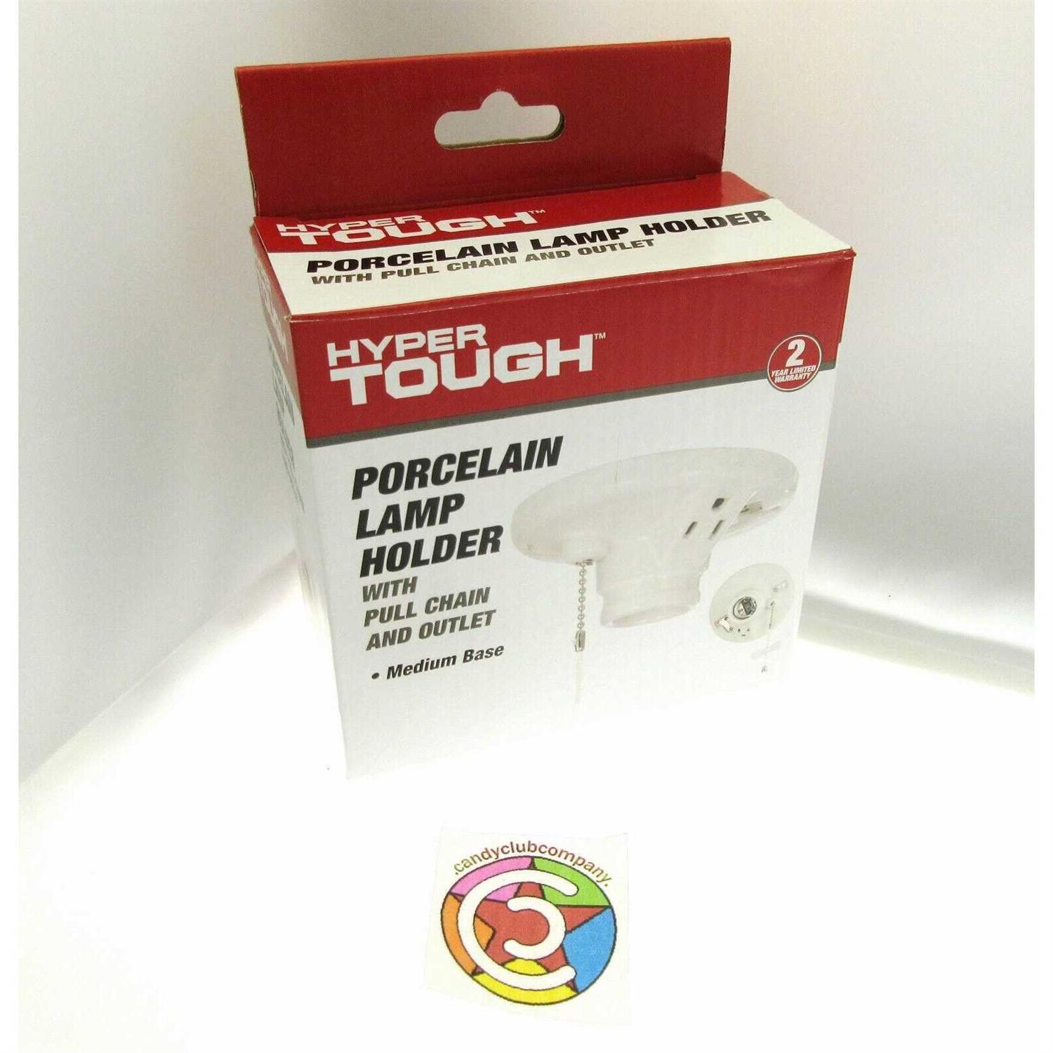 Hyper Tough Td35080g Porcelain Pull Chain Lampholder with Socket - Image 2