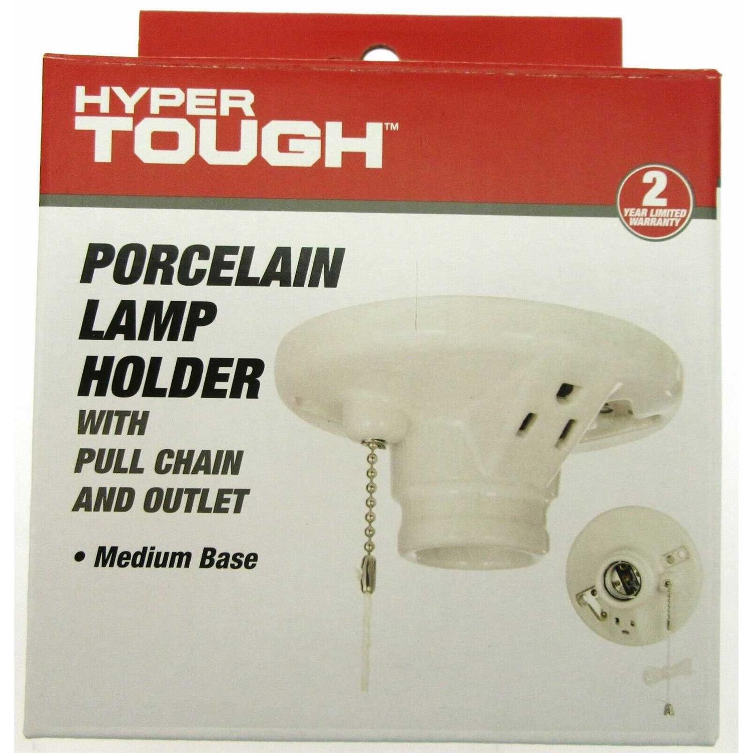 Hyper Tough Td35080g Porcelain Pull Chain Lampholder with Socket - Image 5