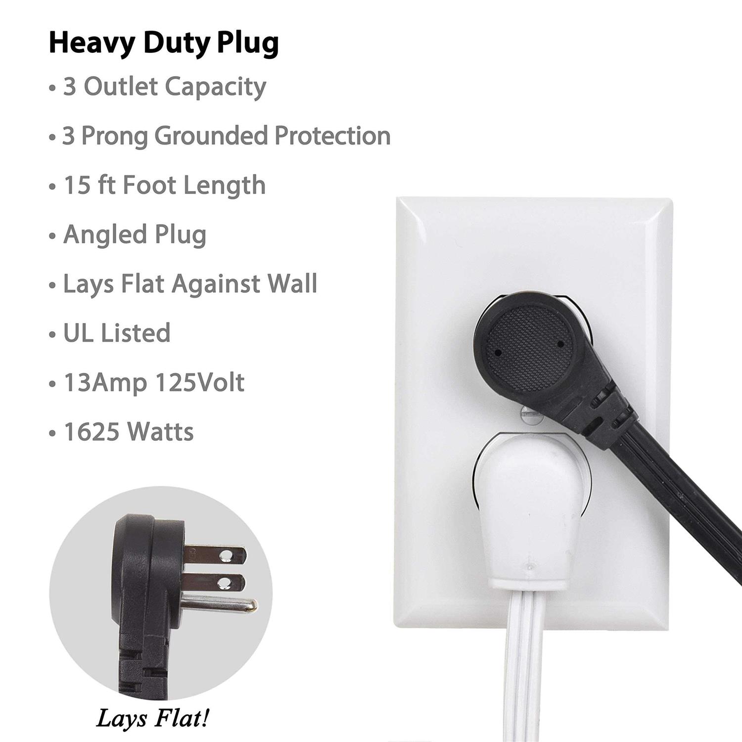 Electes Heavy Duty Extension Cord/Wire Multi 3 Outlet - Image 5