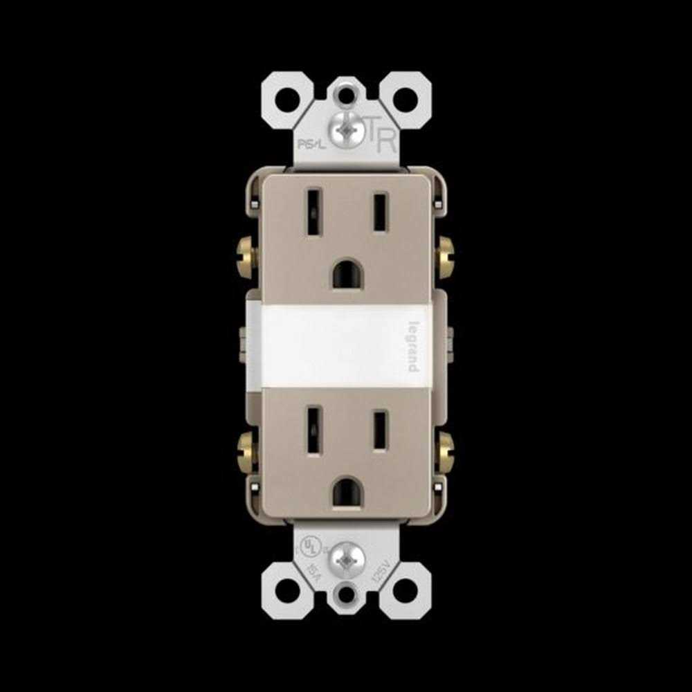 Legrand Radiant 15A Tamper-Resistant Outlet with Night Light NTL885TRBKCC6 - Image 3