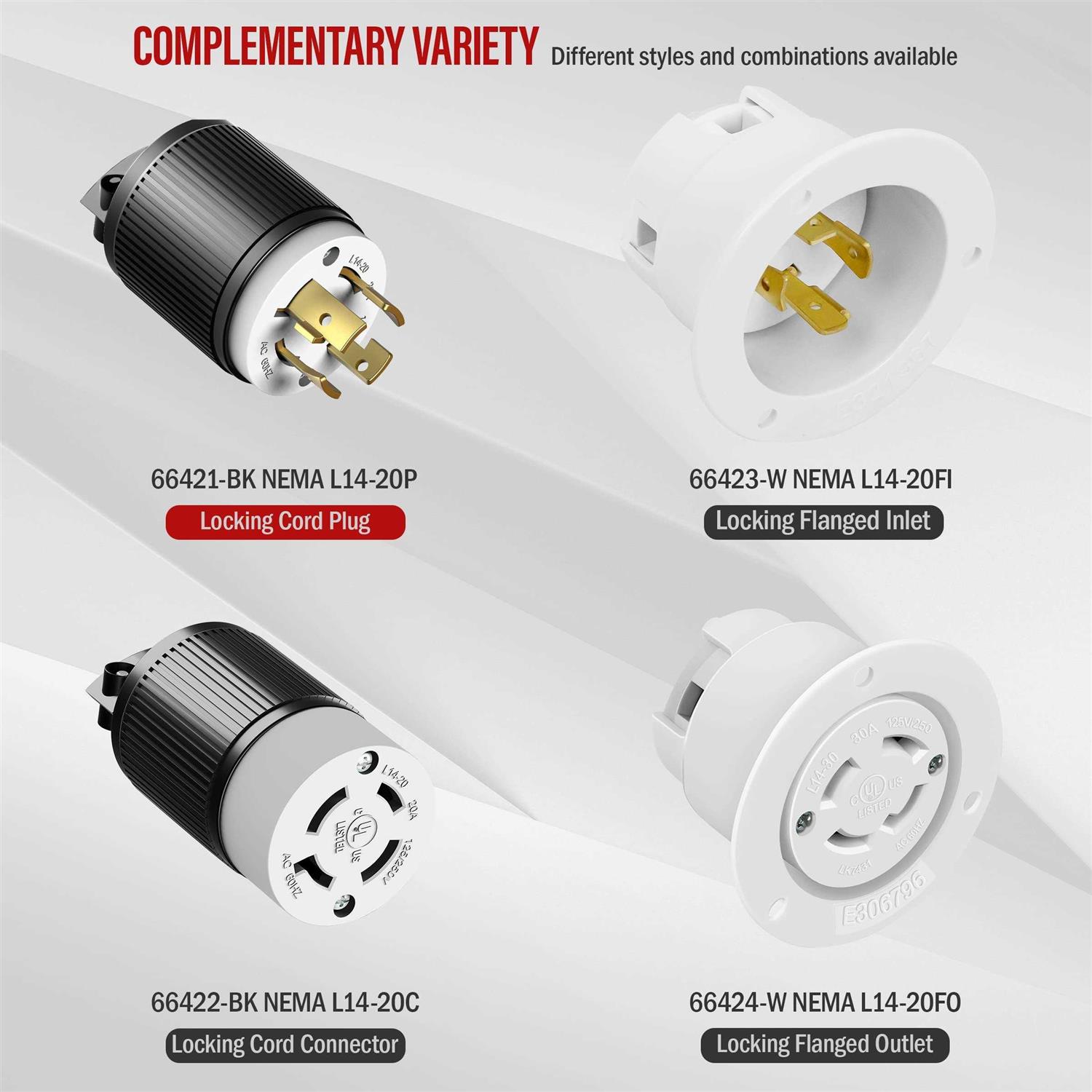 Enerlites 66421-BK Industrial Grade Locking Plug - Image 4