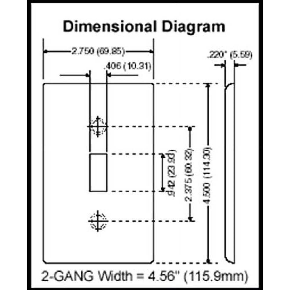 Leviton Almond 2-Gang 2-Toggle/1-Blank Wall Plate 80706-T - Image 3