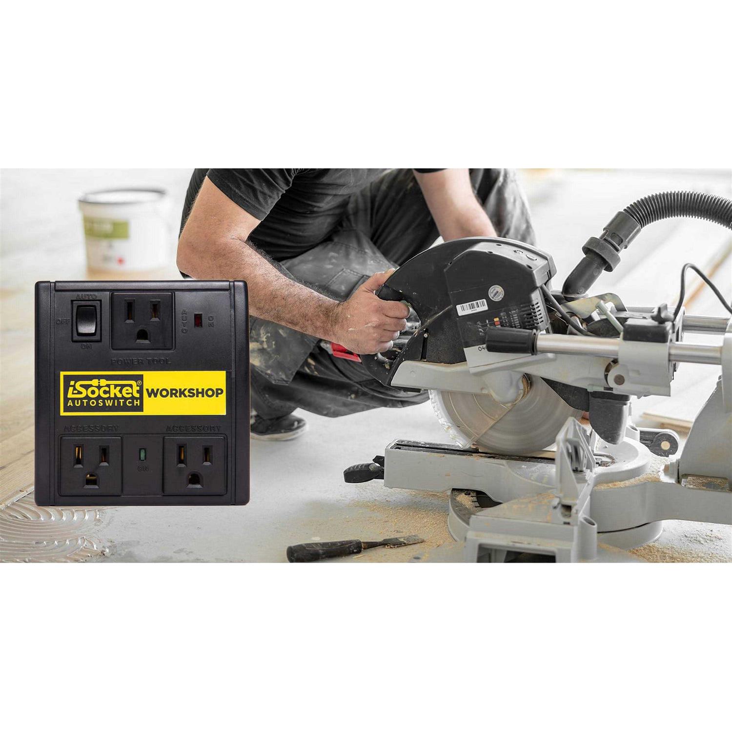 i-Socket Autoswitch Workshop Dust Control Switch Black - Image 2