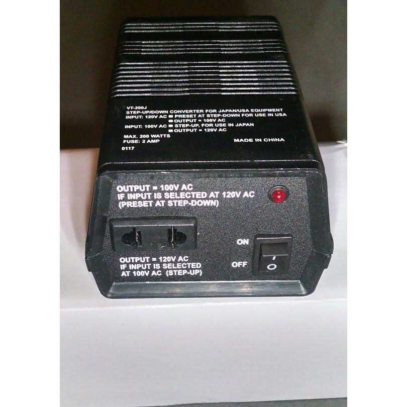 VCT VT-200J Japanese Step Up Down Voltage Transformer Converts Japan 100 Volts to 110V OR 110V to 100 Volt - Image 3