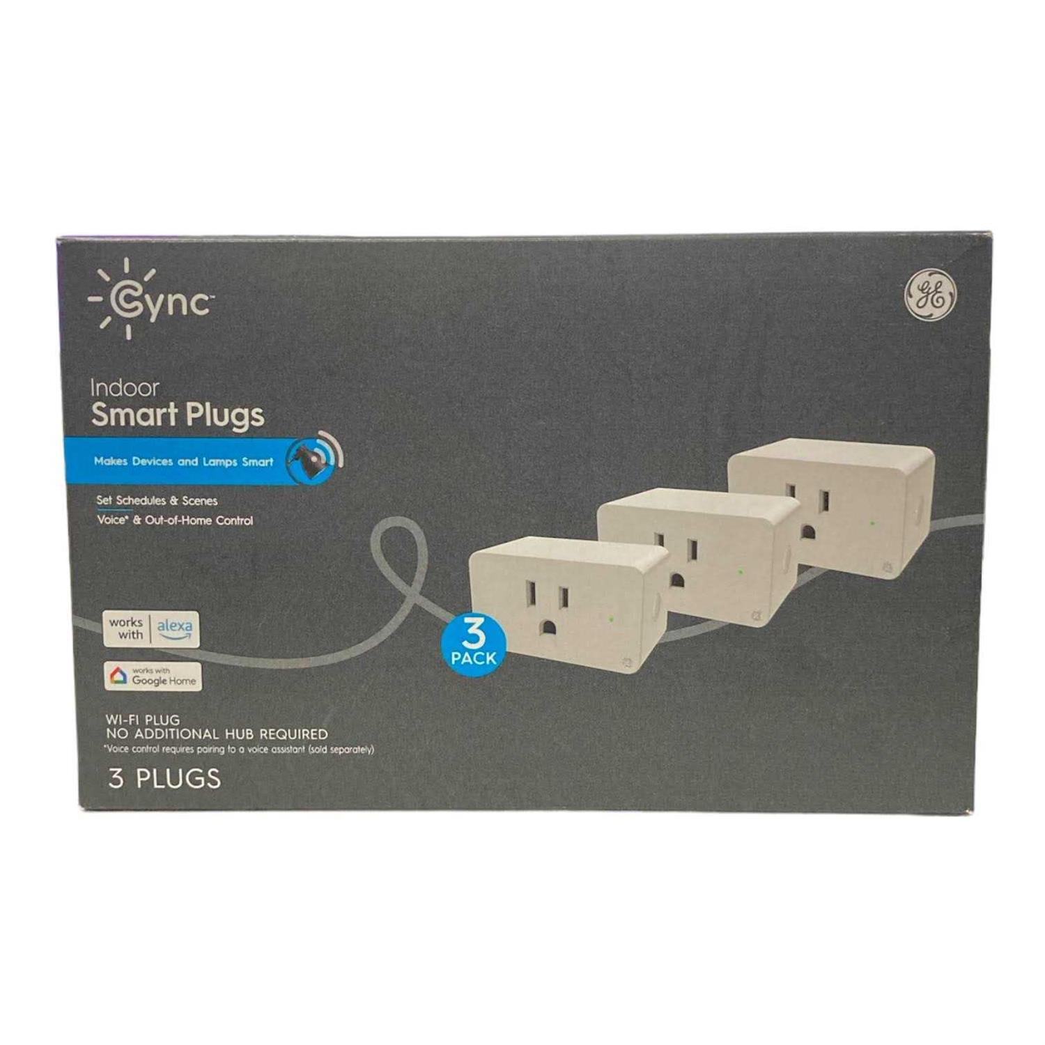 GE Lighting Cync Indoor Smart Plug 3 Pack, Bluetooth and Wi-Fi Outlet Socket - Image 3