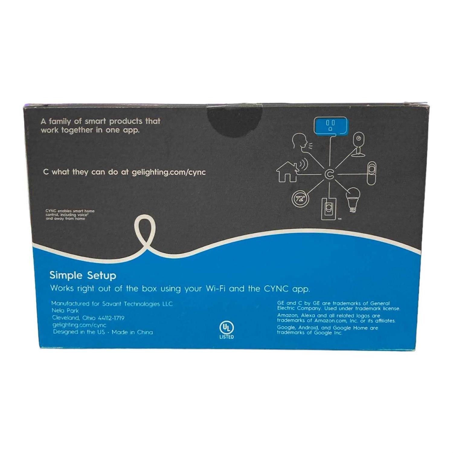 GE Lighting Cync Indoor Smart Plug 3 Pack, Bluetooth and Wi-Fi Outlet Socket - Image 4