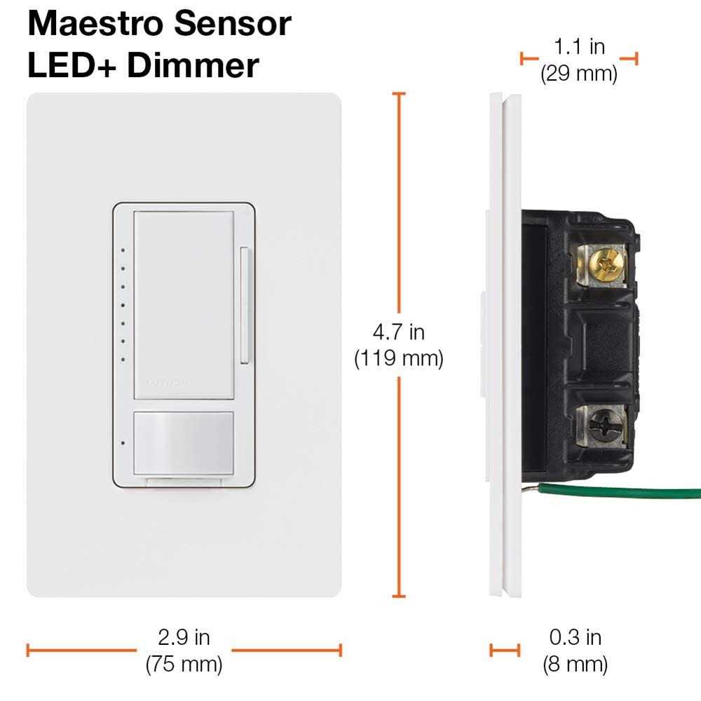 Lutron MSCL-OP153M-GR Maestro Occupancy Sensor LED+ Dimmer - Image 4
