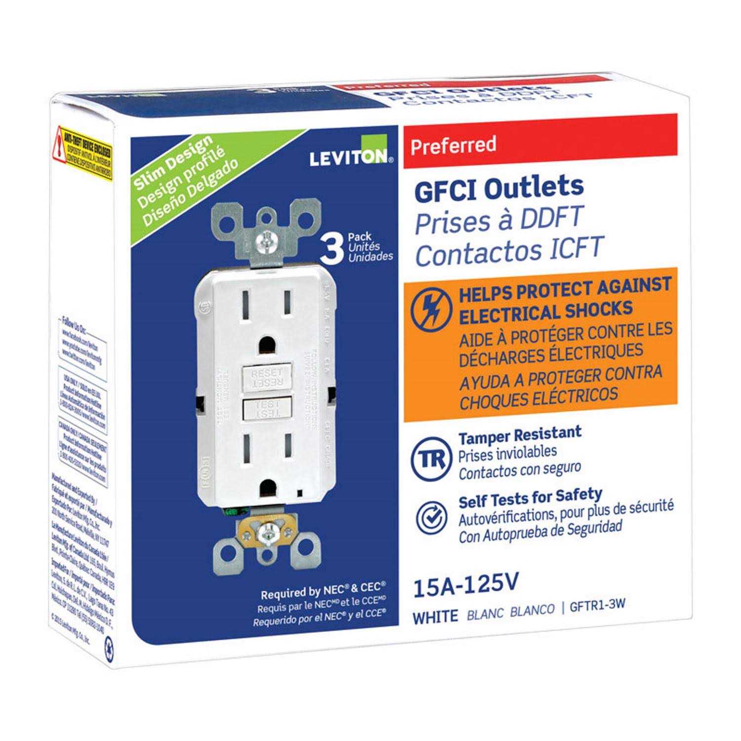 Leviton GFTR1-03W 15-Amp GFCI Outlet - Image 4