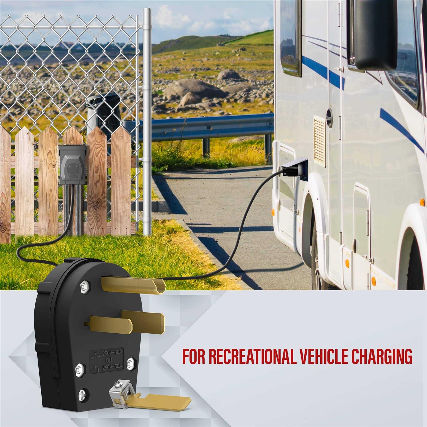 Enerlites Straight Blade Angle Plug AC Dryer Replacement Male Angle Plug - Image 4