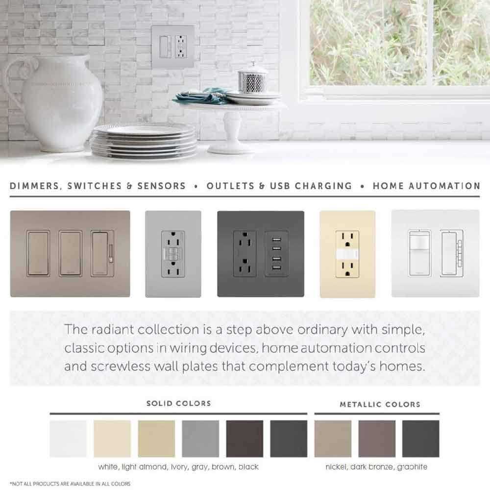 Legrand RWP262GCC6 Radiant 2-Gang Screwless Wall Plate Graphite - Image 4