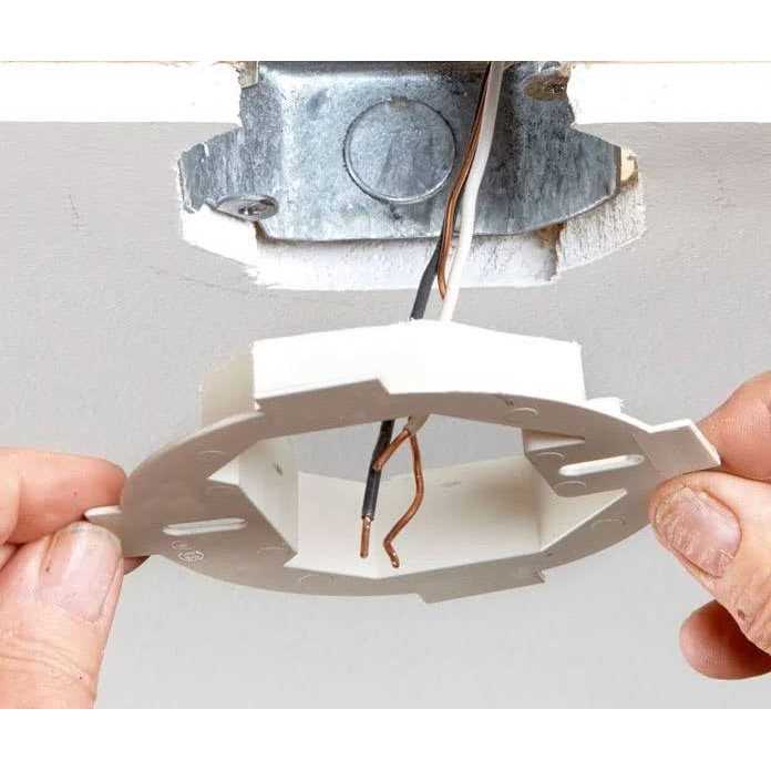 Imbaprice 1-Gang 4.35-Inch x 1.5-Inch Plastic Electrical Ceiling Box Extender for 3.5 and 4 Round or - Image 3