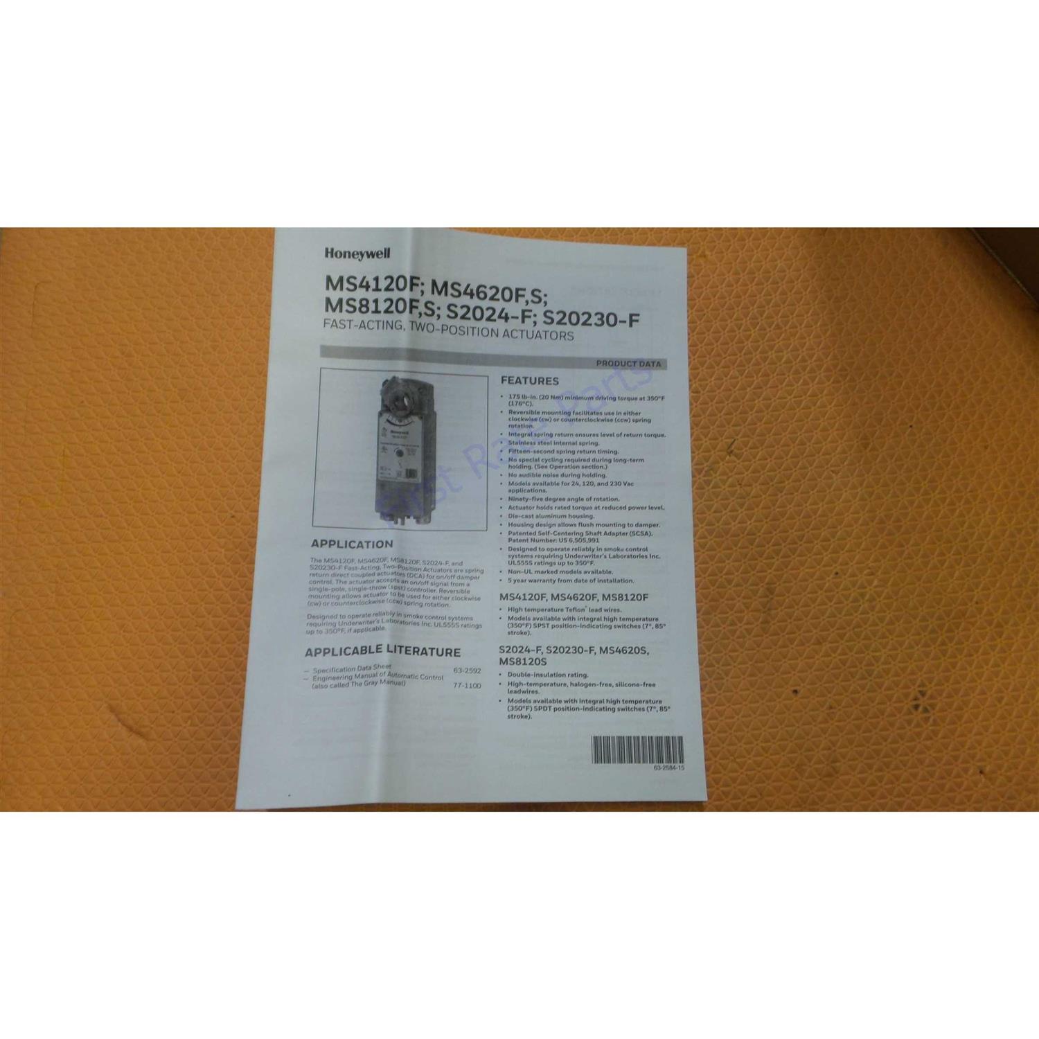 Honeywell MS4120F1006 Actuator - Image 5