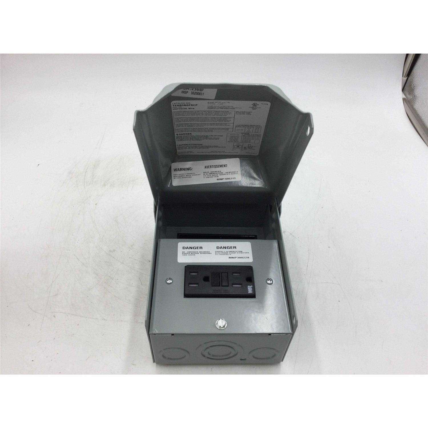 GE 60 Amp 240-Volt Non-Fuse AC Disconnect with GFCI Receptacle TFN60RGFRCP - Image 5