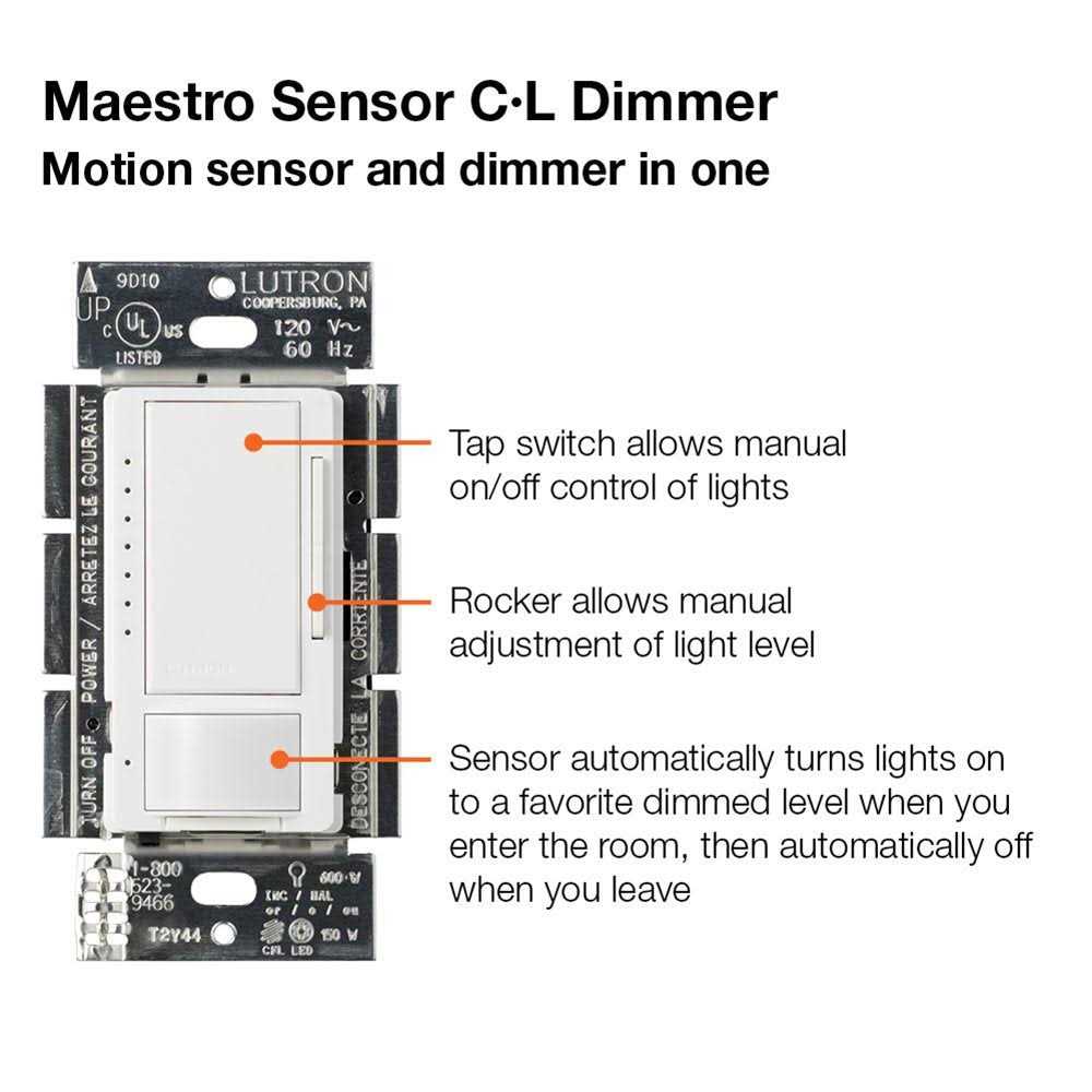 Lutron Maestro MSCL-OP153M-WH Dimmer with Occupancy Sensor - Image 5