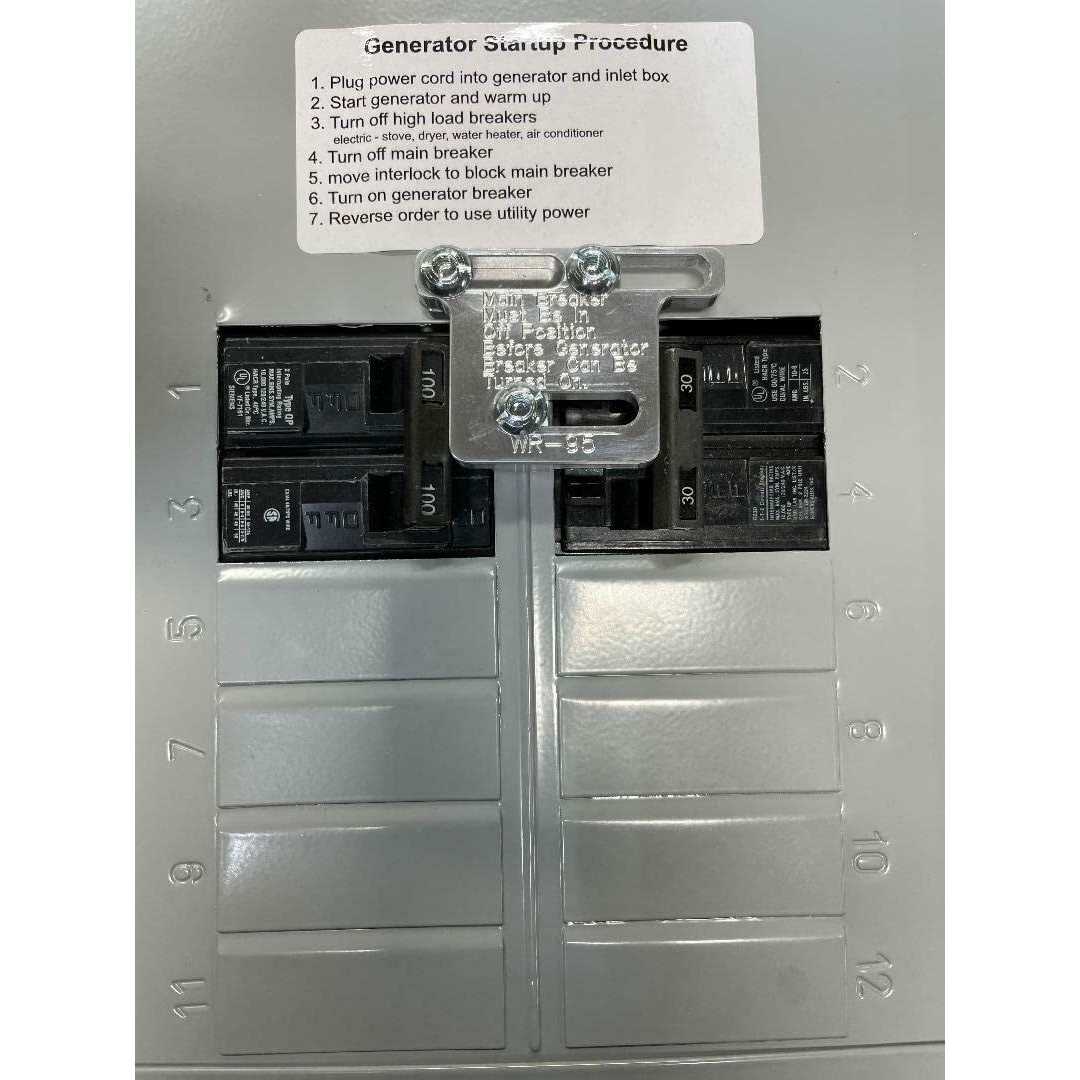 Generator Interlock WR-95 Compatible with Siemens, Murray or ITE 100 amp sub Panel - Image 4
