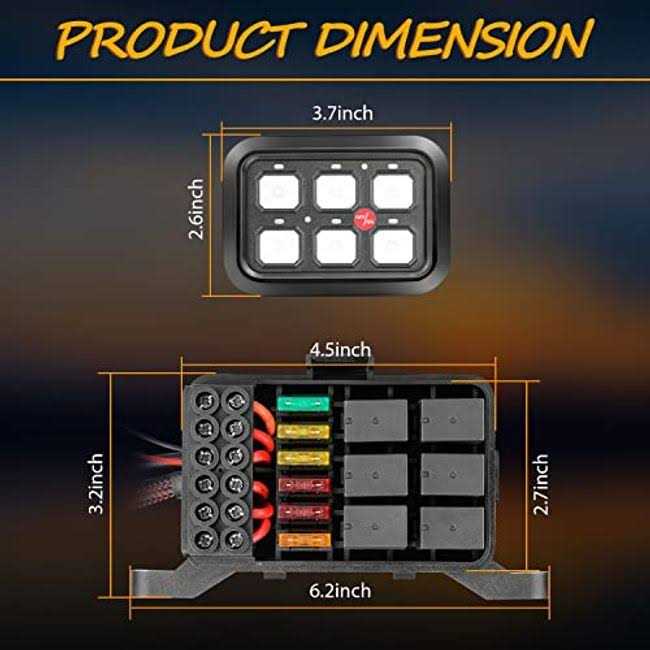 NIWAKER POWERSPORTS 6 Gang Switch Panel Automatic Dimmable Niwaker Universal Electronic Relay System Circuit Control Box On-Off LED Car Switch Panel Button Switch Pod - Image 5