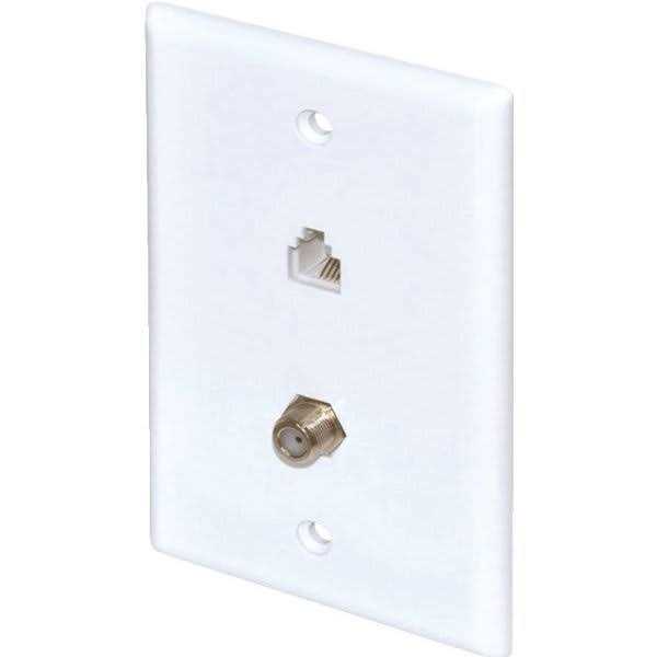 Newhouse Hardware White 1-Gang 1 Phone/1-Coaxial Phone/Video Jack Wall Plate - Image 5
