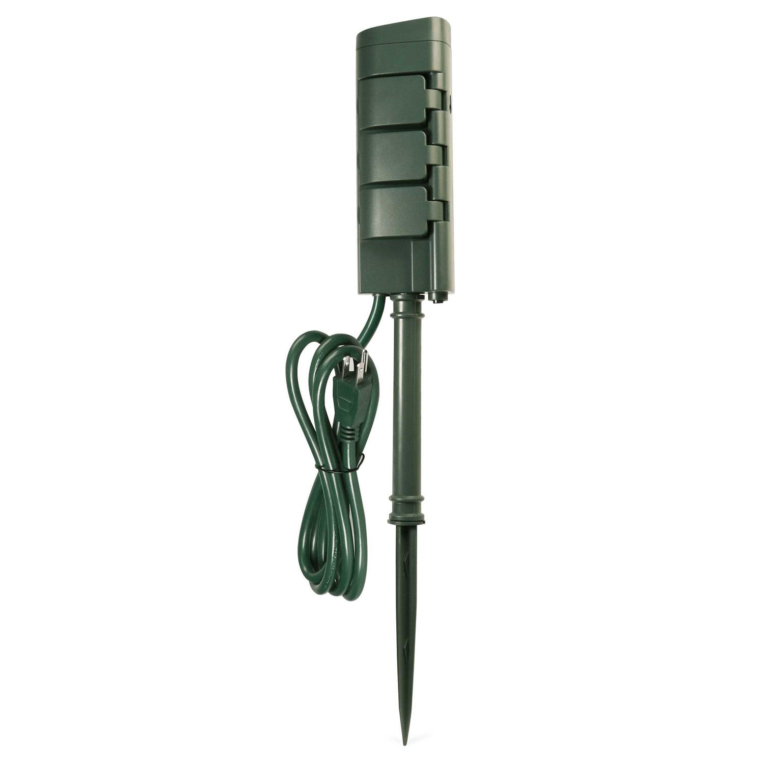 Feit Electric Outdoor 6 ft. L Green Smart Outlet Stake With WiFi - Image 4