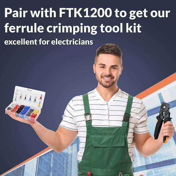 Newhouse Electric Insulated Wire Ferrule Refill Kit 225 Pcs Sized AWG 22-7 For Use With Crimping Tool - Image 3