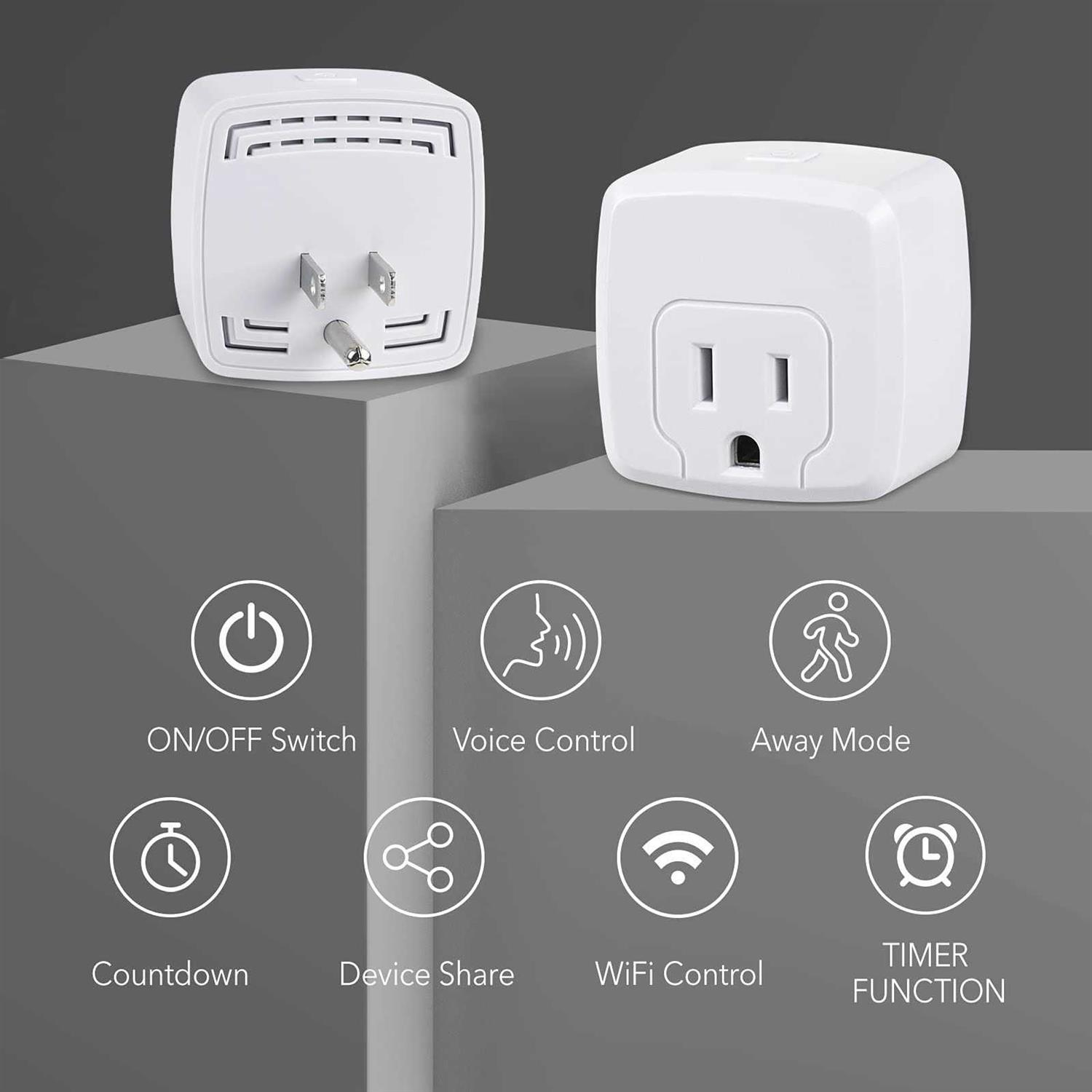 HBN Smart Plug Mini 15A WiFi Smart Outlet Works with Alexa - Image 3