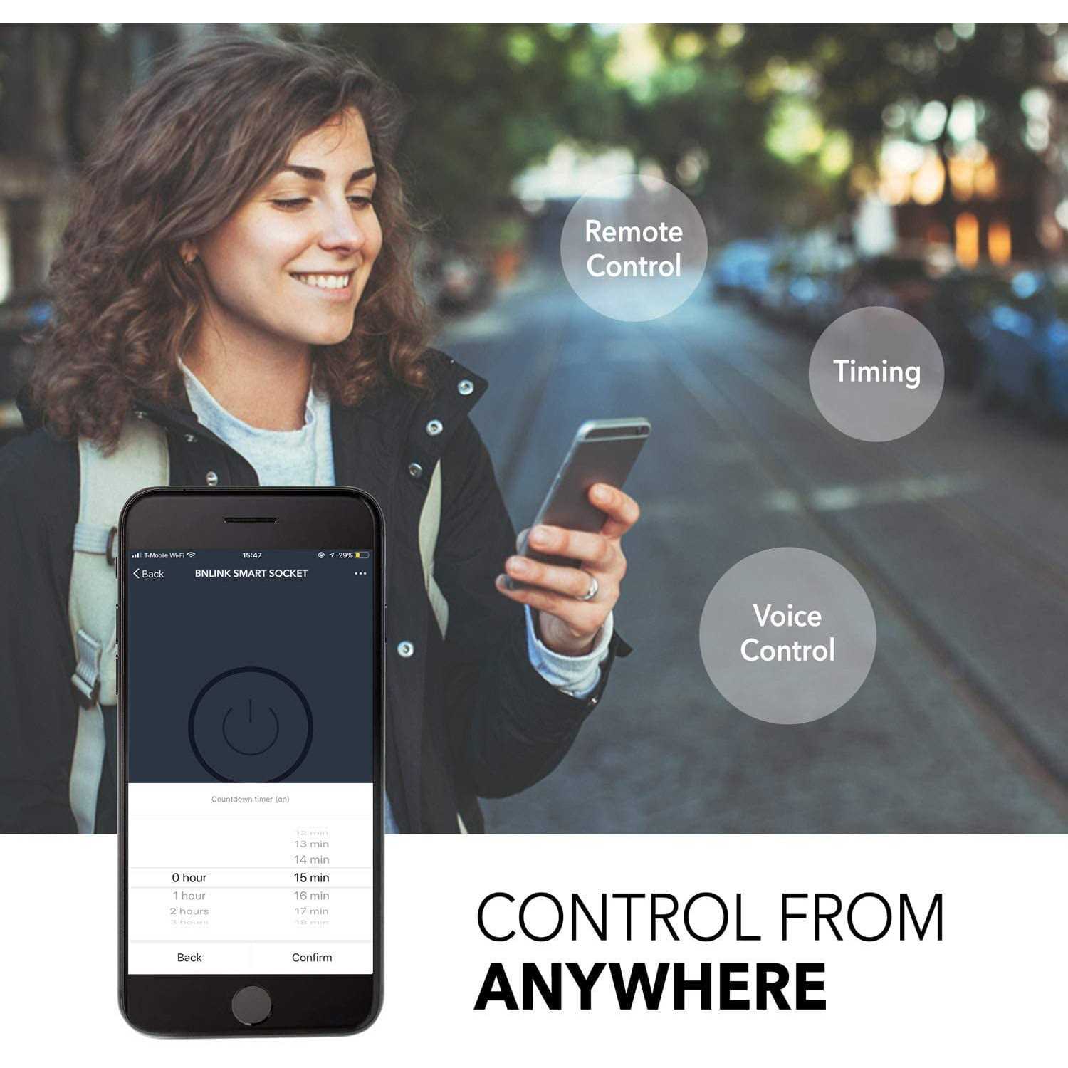 HBN Smart Plug Mini 15A WiFi Smart Outlet Works with Alexa - Image 5