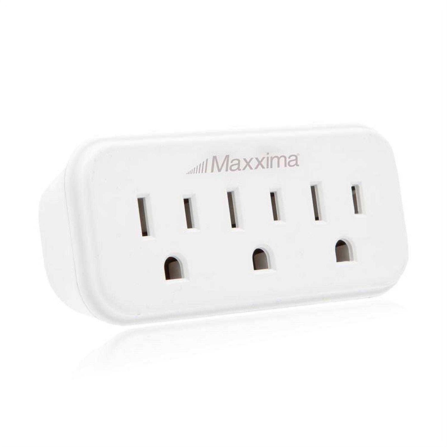 Maxxima 3 Outlet Grounded Wall Plug Adapter - Image 3