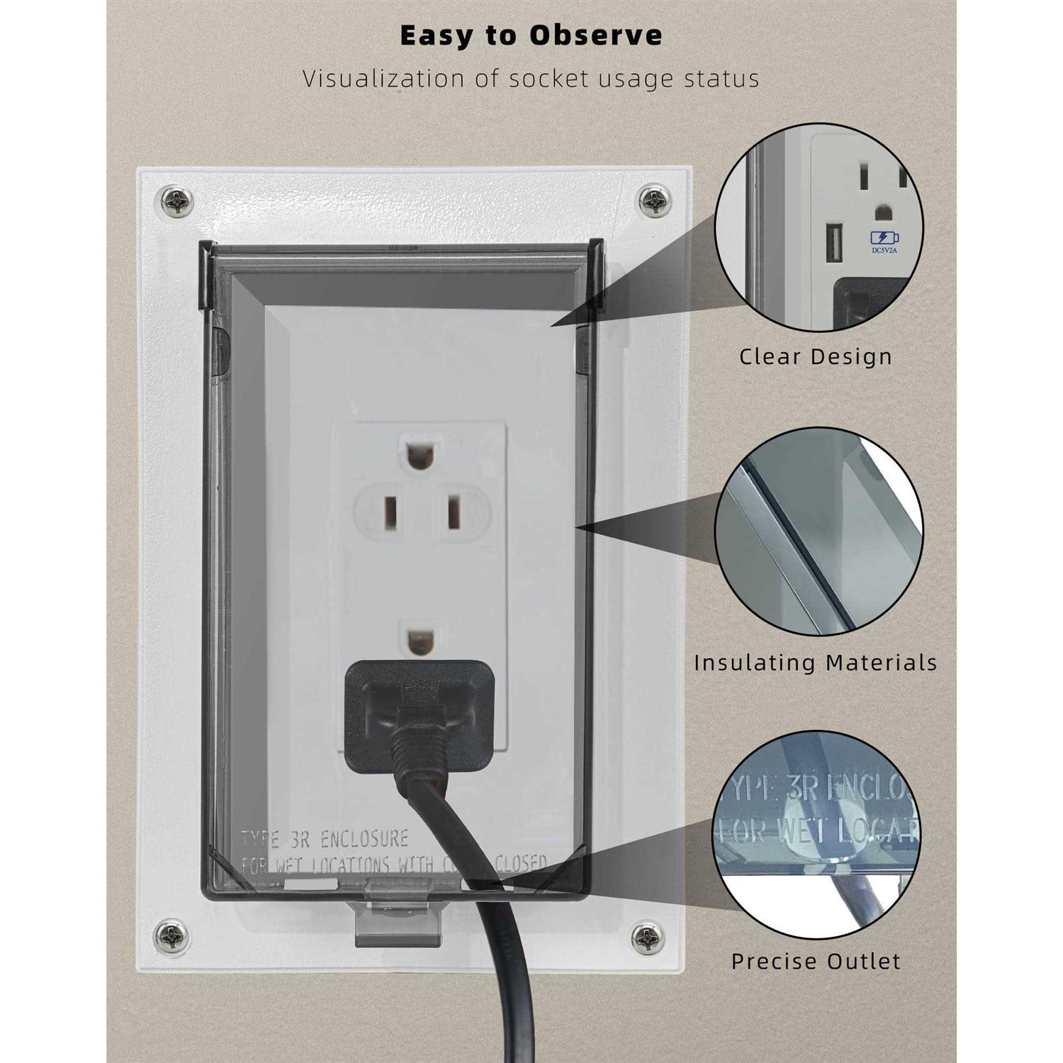 Magaliyo Electrical Box Replacement Cover DBVC-1 Extra Duty Replacement for All-Weather Use - Image 4