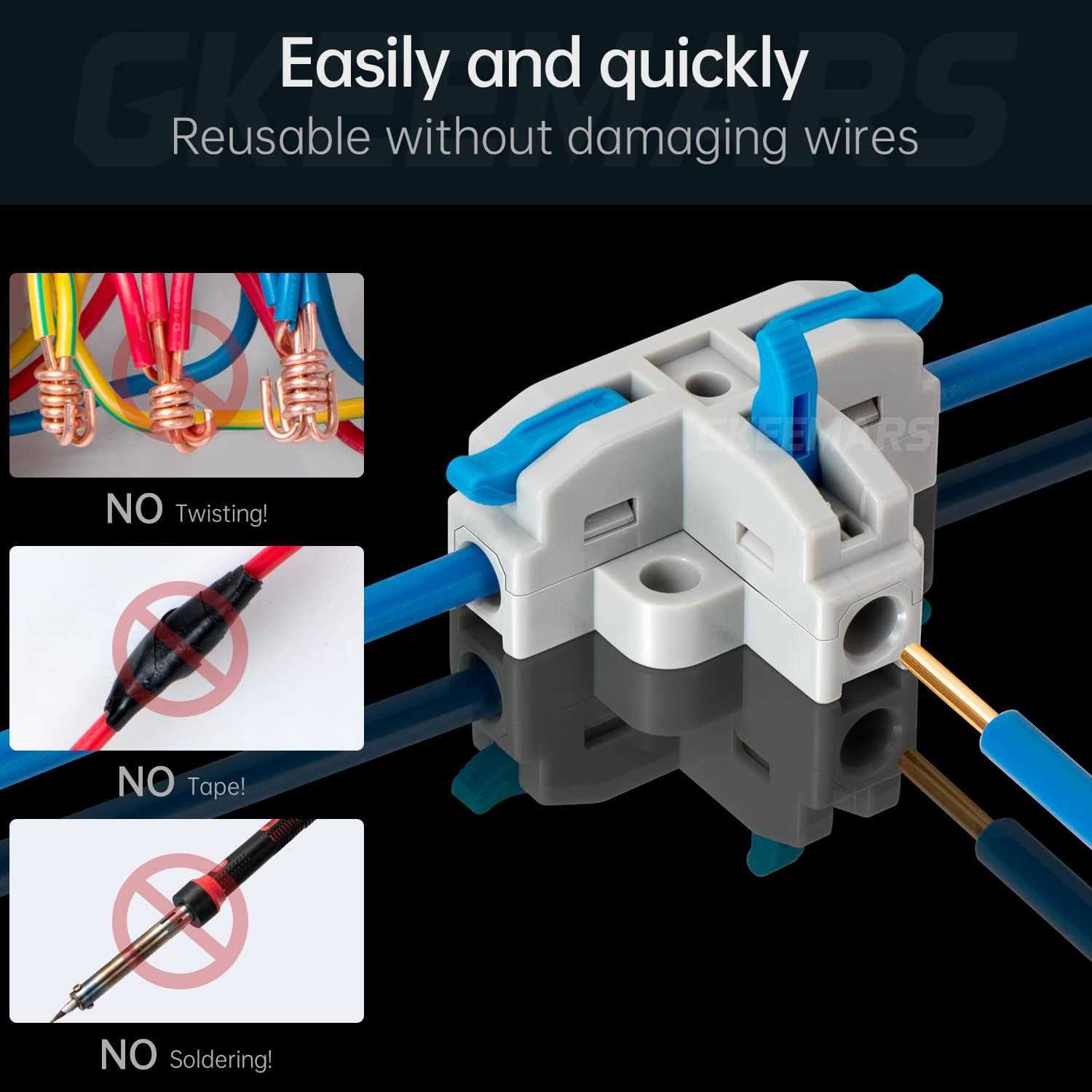 GKEEMARS 20Pcs 3 Way T-Shape Connectors for Wiring - Image 4