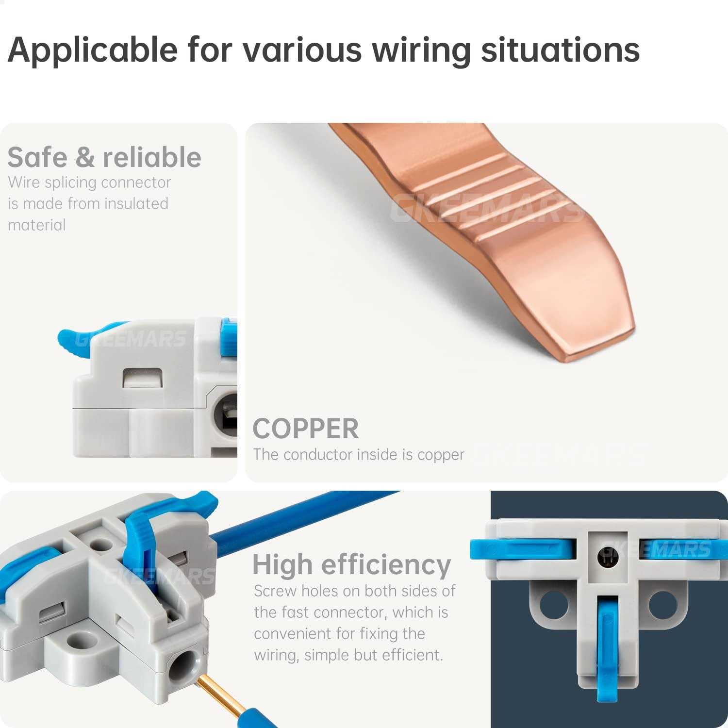 GKEEMARS 20Pcs 3 Way T-Shape Connectors for Wiring - Image 5