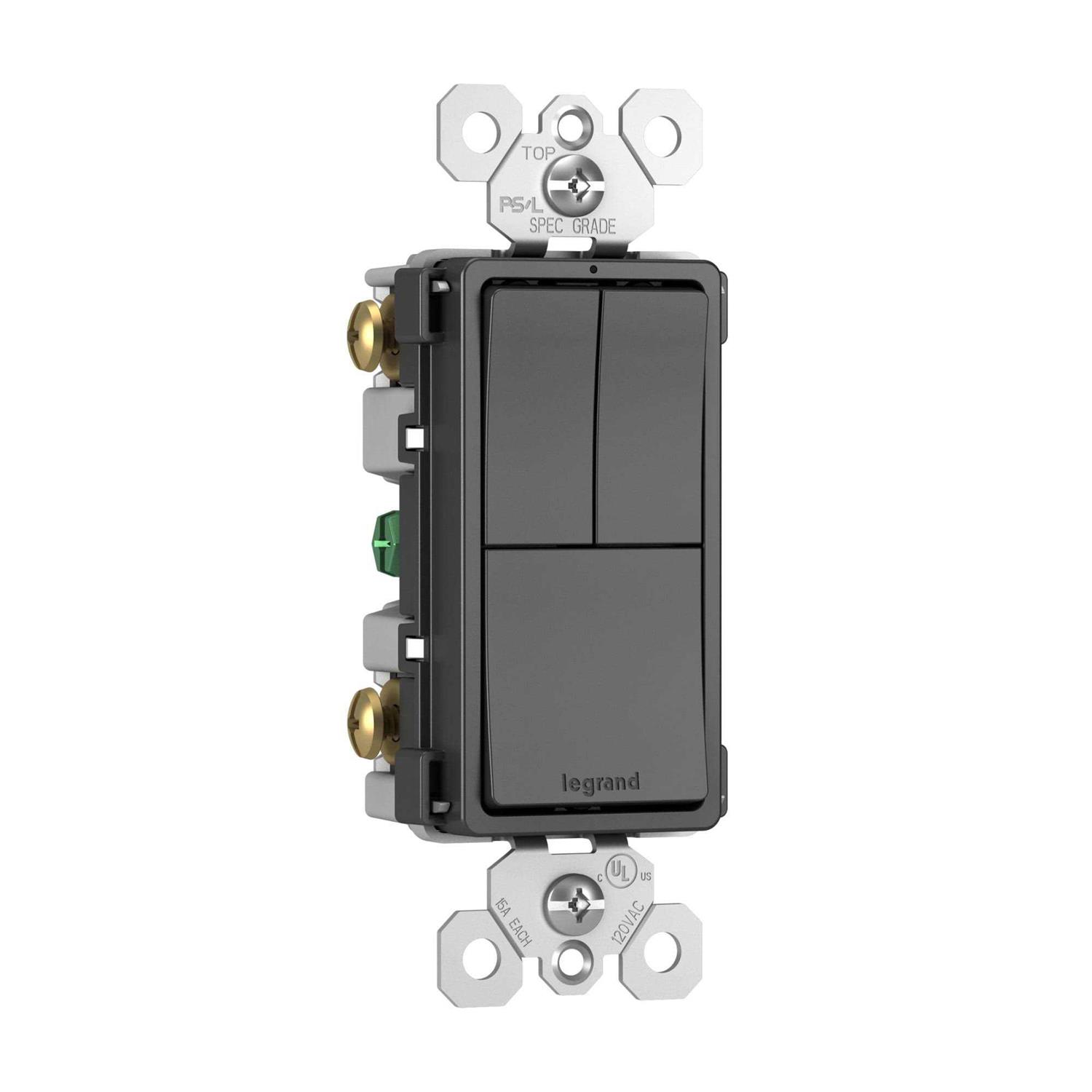 Legrand Radiant Two Single-Pole Switches and Single Pole/3-Way Switch RCD113W - Image 4