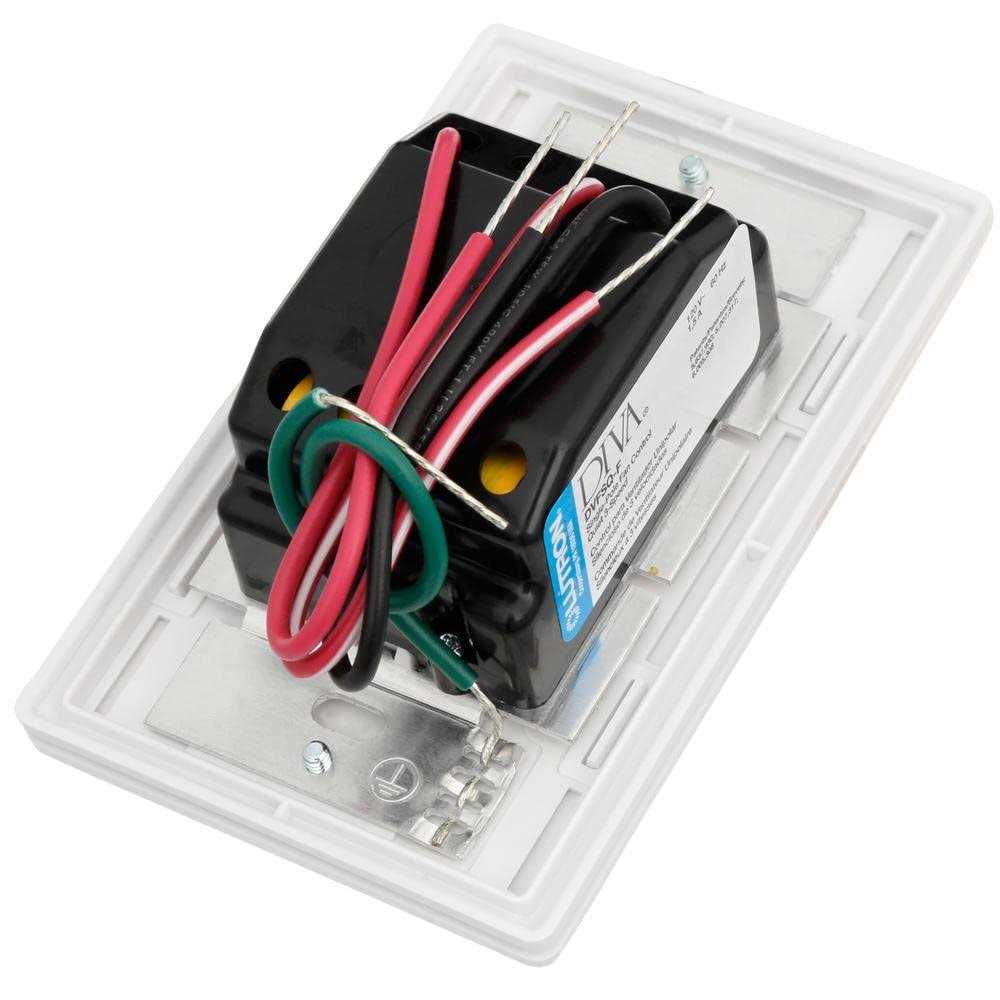 Lutron Diva DVWFSQ-FH-WH Single Pole Fan Control - Image 2