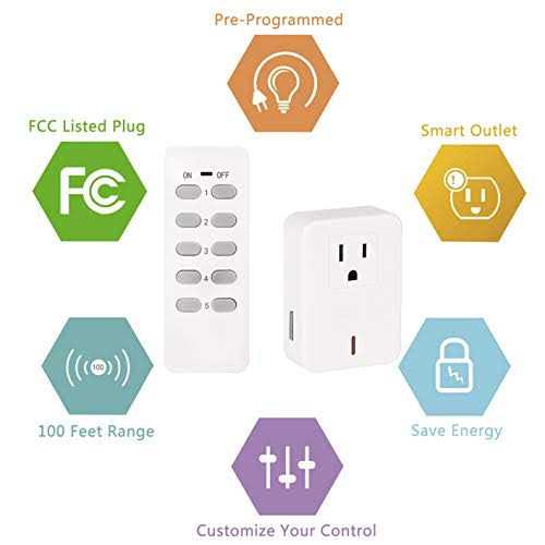 jct remote control outlet wireless light switch for household appliances,syantek expandable remote light switch kit - Image 3