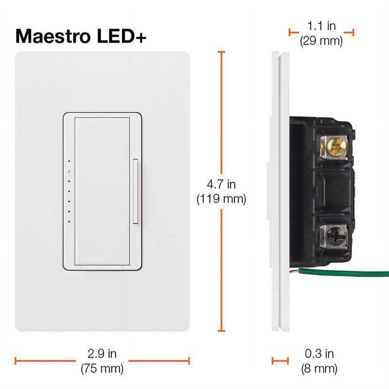 Lutron Maestro Light Almond 150 W 3-Way Dimmer Switch - Image 4