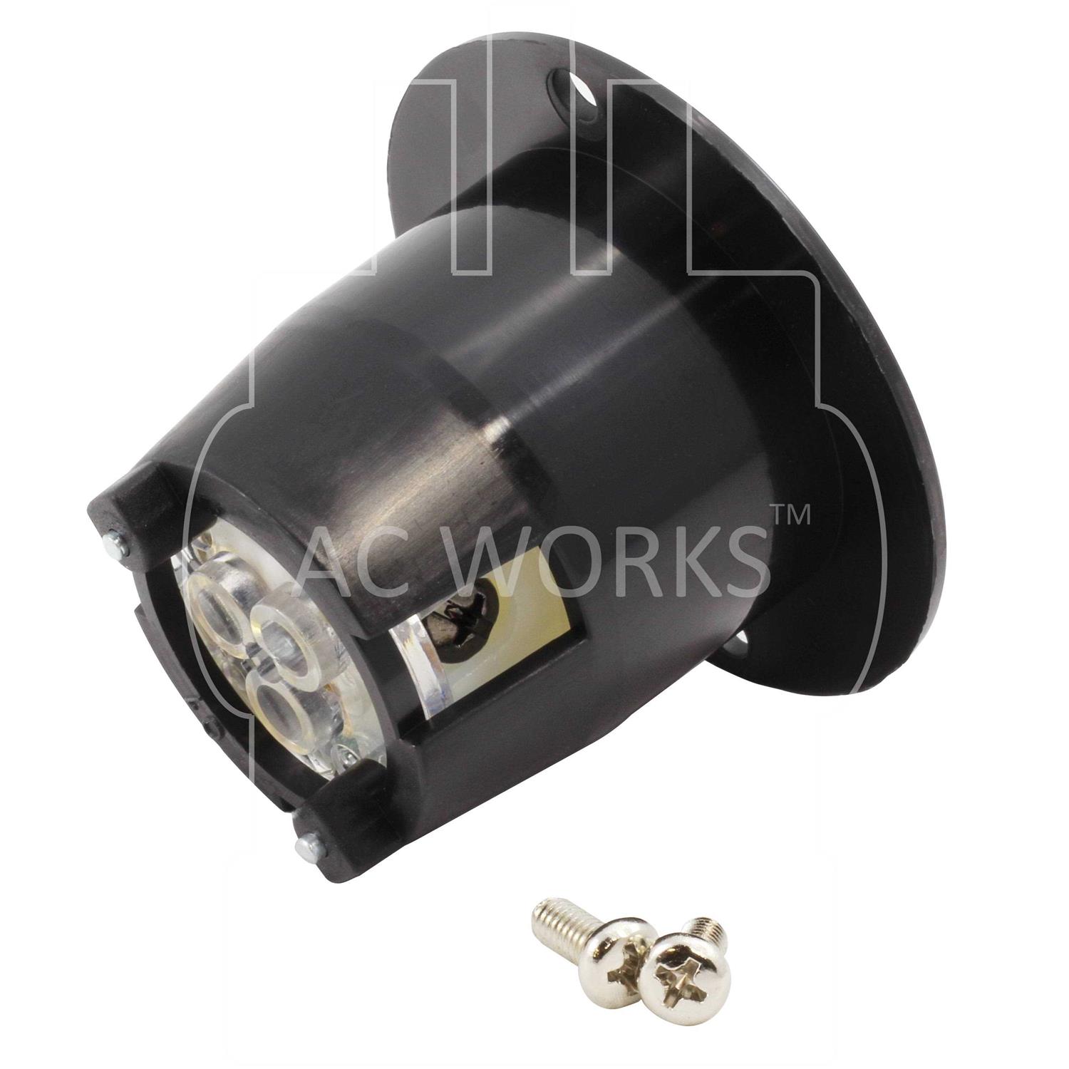 AC WORKS 15-Amp 125-Volt NEMA 5-15P Flanged Power Input Inlet - Image 3