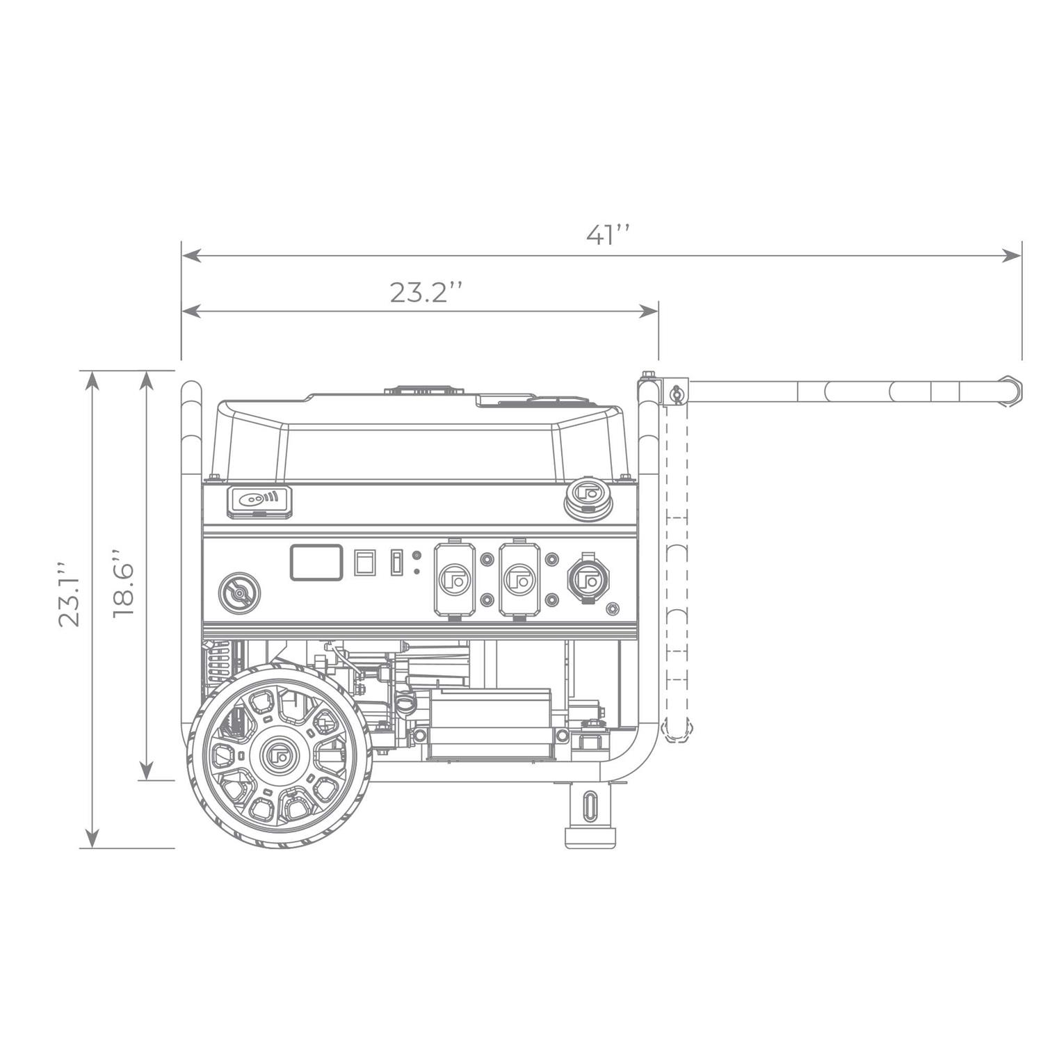 Firman P04001 5000/4000 Watts Remote Start Portable Gas Generator - Image 3
