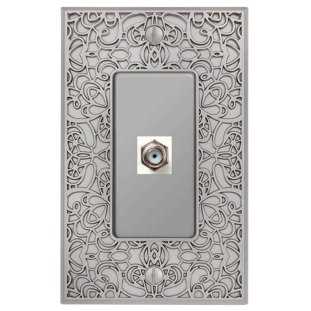 Amerelle Momfort 1 Gang Toggle Metal Wall Plate - Satin Nickel 73TN - Image 3