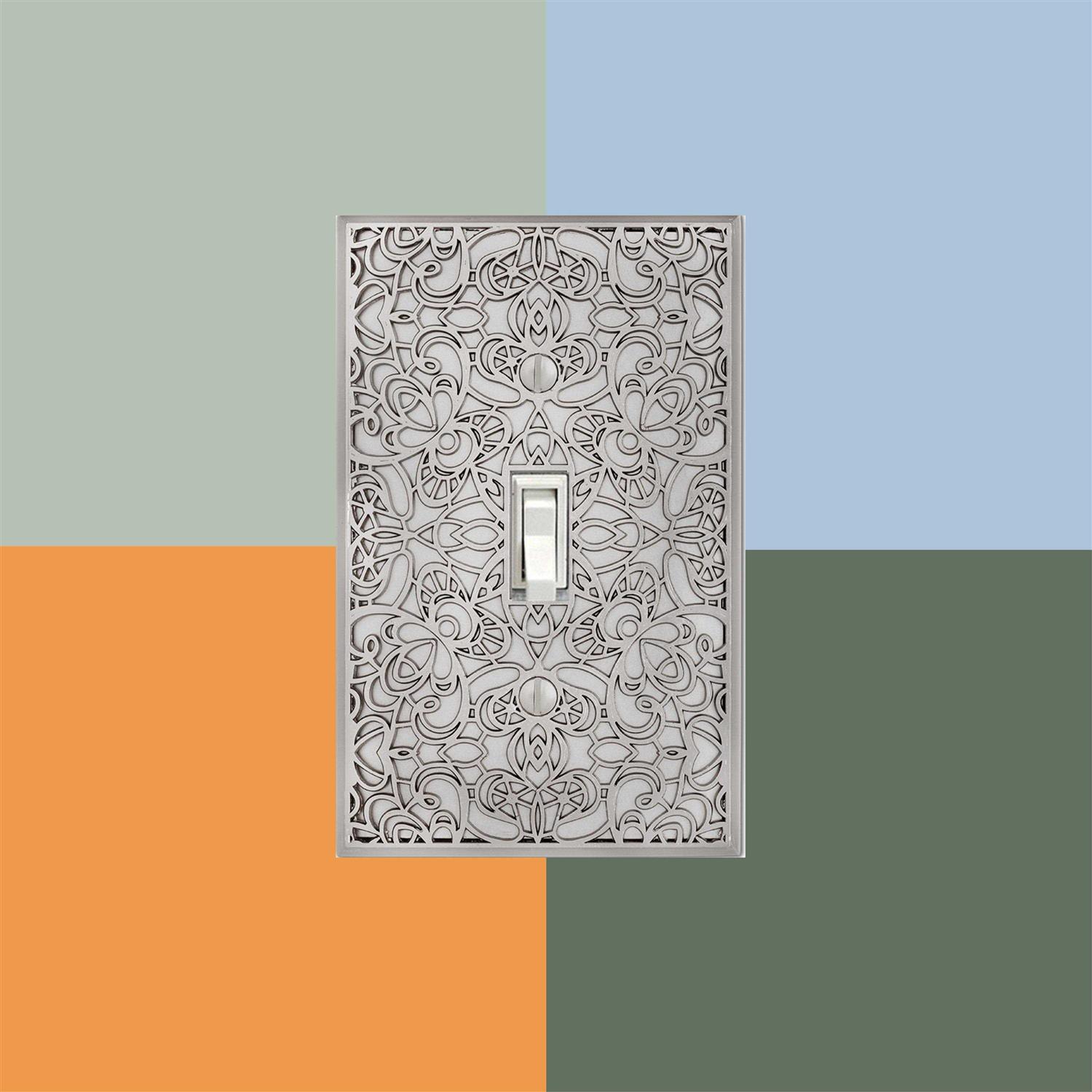 Amerelle Momfort 1 Gang Toggle Metal Wall Plate - Satin Nickel 73TN - Image 4
