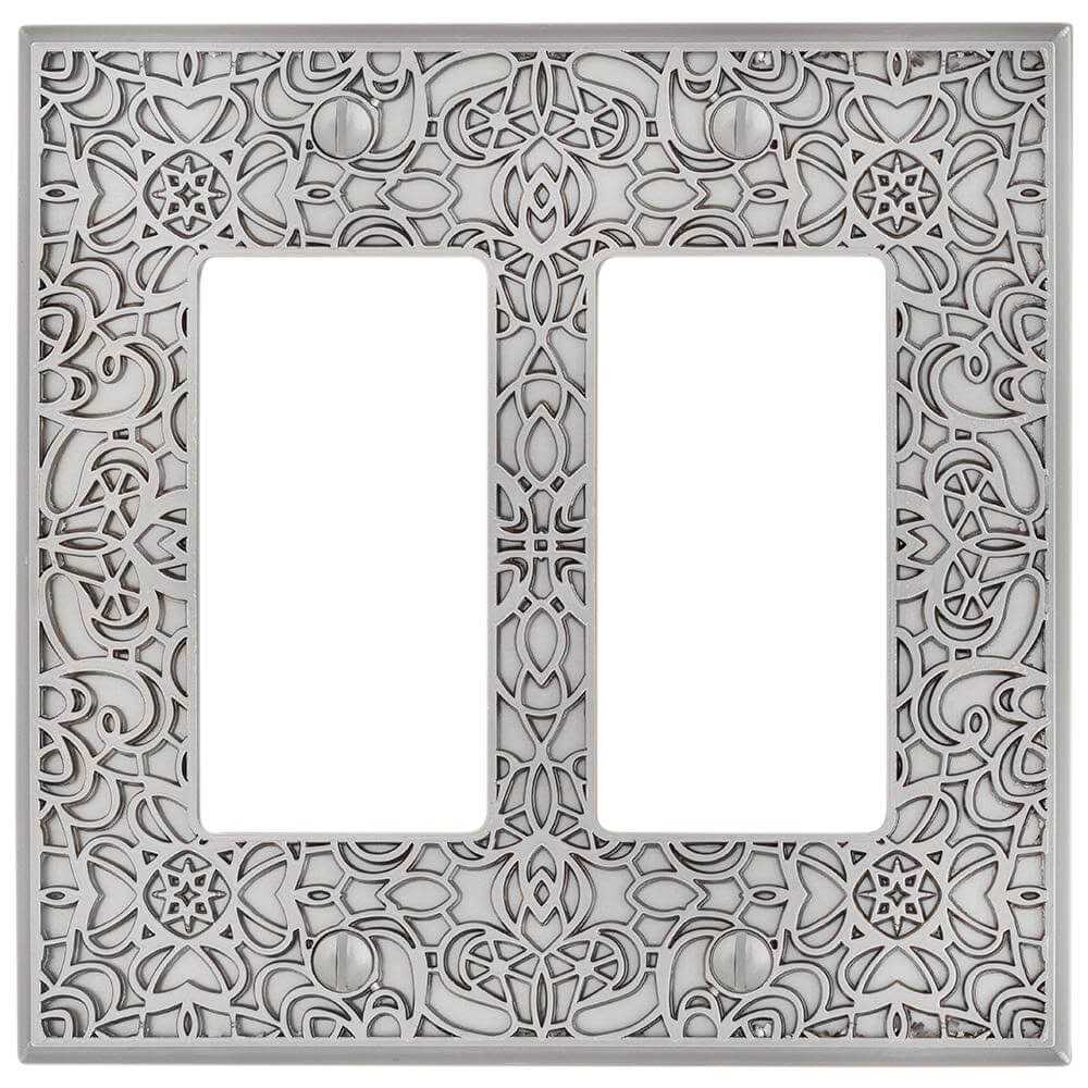 Amerelle Momfort 1 Gang Toggle Metal Wall Plate - Satin Nickel 73TN - Image 5