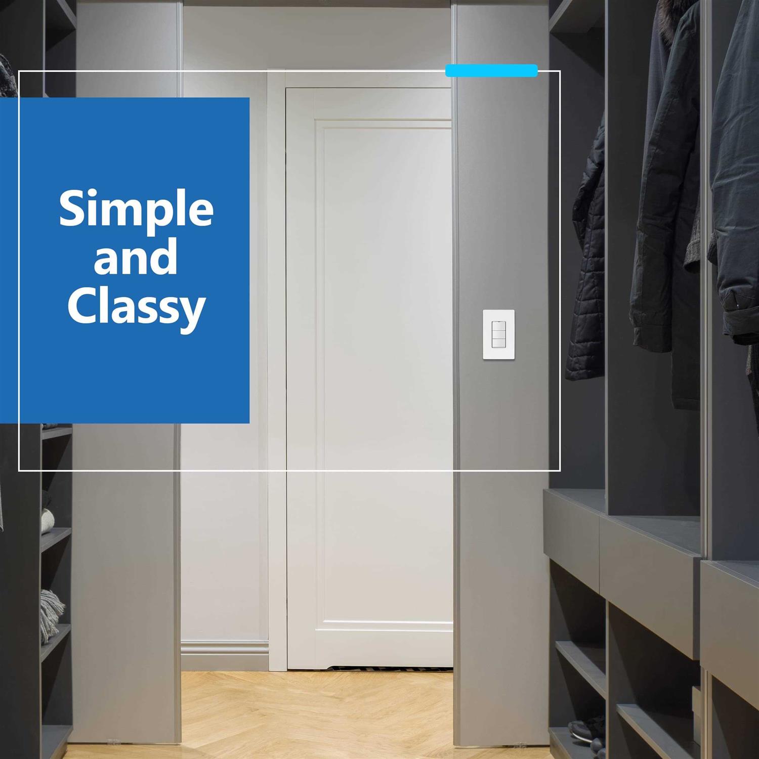 Lider Minimalist Design Matte Finish Lighted Triple Switch With Screwless Wall Plate - Image 4