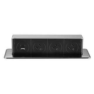 Link2Home 3-Outlet 2-USB Ports Stainless Steel Power Strip - Image 5